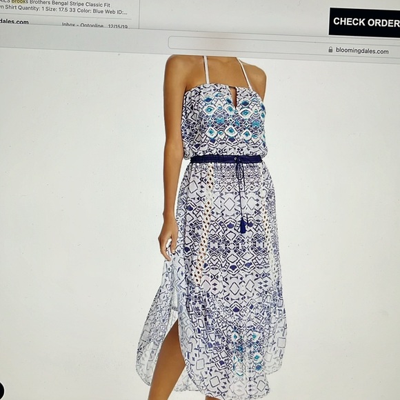 Ramy Brook Blue Luana Dress Swim Cover-up size small - Picture 4 of 5